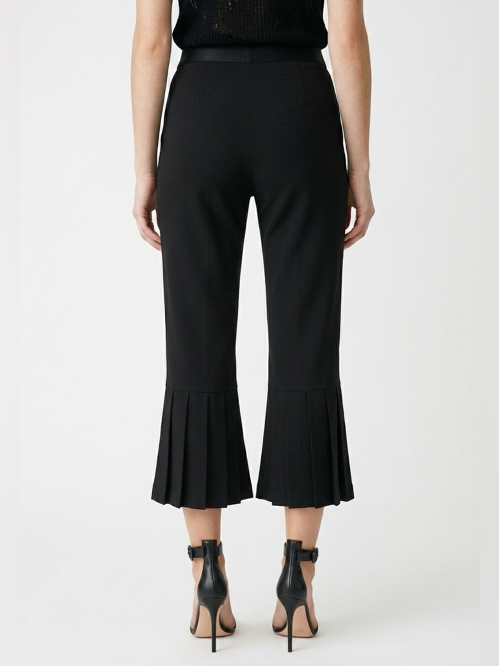 Le Gali flared black cropped dress pants
